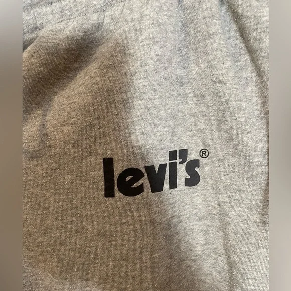 Levi's Light Grey Graphic Cotton Blend Sweatpants Men's Size XL Relax Athleisure - Picture 4 of 10